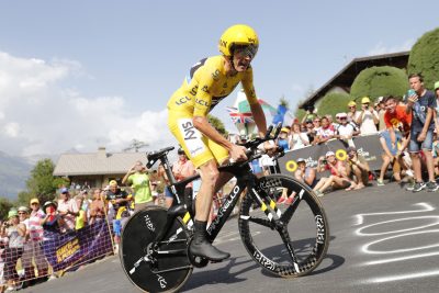 CYCLISME - TOUR DE FRANCE 2016 - 2016 21 July 2016 103rd Tour de France Stage 18 : Sallanches - Megeve ITT 1st : FROOME Christopher (GBR) Sky, Maillot Jaune Photo : Yuzuru SUNADA