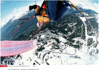 PARAPENTE A SKI - ILLUSTRATION PARAPENTE A SKI