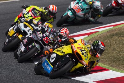 MOTO - GP DE CATALOGNE - 2016 June 5th, 2016 - Barcelona, Spain - 40 Alex Rins and 05 Johan Zarco during the Gran Premi Monster Energy de Catalunya Moto GP. At Circuit de Barcelona - Catalunya. 5th of June, 2016. (Photo: Xavi Bonilla / Cordon Press)