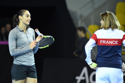 TENNIS - FED CUP - 2016 garcia (caroline) mauresmo (amelie) avant France/Republique Tcheque