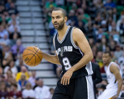 BASKET - NBA - 2017 Apr 12, 2017; Salt Lake City, UT, USA; San Antonio Spurs guard Tony Parker (9) dribbles the ball during the second half against the Utah Jazz at Vivint Smart Home Arena. The Jazz won 101-97. Mandatory Credit: Russ Isabella-USA TODAY Sports *** Local Caption ***