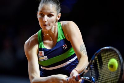 TENNIS - TOURNOI DE STUTTGART - WTA - 2017 28.04.2017, Porsche Arena, Stuttgart, GER, WTA Tour, Stuttgart Porsche Grand Prix, im Bild Karolina Pliskova (CZE) // during the Stuttgart Porsche Grand Prix Tournamen of the WTA Tour at the Porsche Arena in Stuttgart, Germany on 2017/04/28. EXPA Pictures © 2017, PhotoCredit: EXPA/ Eibner-Pressefoto/ Weber *****ATTENTION - OUT of GER***** *** Local Caption ***