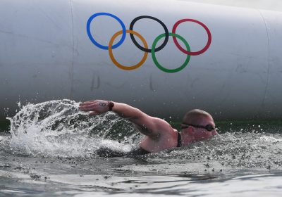 NATATION - JO RIO 2016 - 2016 Aug 16, 2016; Rio de Janeiro, Brazil; Jarrod Poort (AUS) during the men's 10km open water swimming race in the Rio 2016 Summer Olympic Games at Fort Copacabana. Mandatory Credit: Jack Gruber-USA TODAY Sports