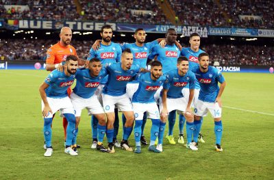 FOOT - LIGUE DES CHAMPIONS - 2017 Foto IPP/Felice De Martino Napoli 16/08/2017 calcio playoff Champions League 2017/2018 Napoli - Nizza Nella foto: formazione squadra napoli Italy Photo Press World Copyright