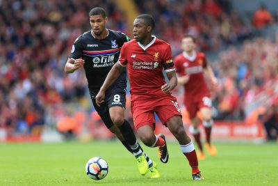 FOOT - PREMIER LEAGUE - 2017 19th August 2017 - Premier League - Liverpool v Crystal Palace - Daniel Sturridge of Liverpool battles with Ruben Loftus-Cheek of Palace - Photo: Simon Stacpoole / Offside. EDITORIAL USE ONLY - any other use requires an additional license from Football DataCo - www.football-dataco.com
