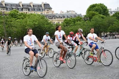 OMNISPORTS - JOURNEES OLYMPIQUES - CANDIDATURE PARIS JO 2024 - 2017 ait said (samir) - (fra) ndongue (emmeline) gille (guillaume) *** Local Caption ***